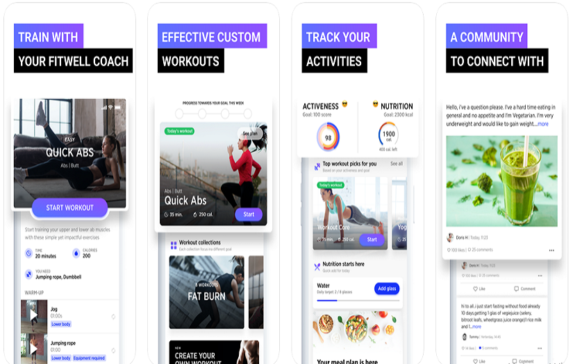 Fitwell Smart Fitness Coach App screenshot 1